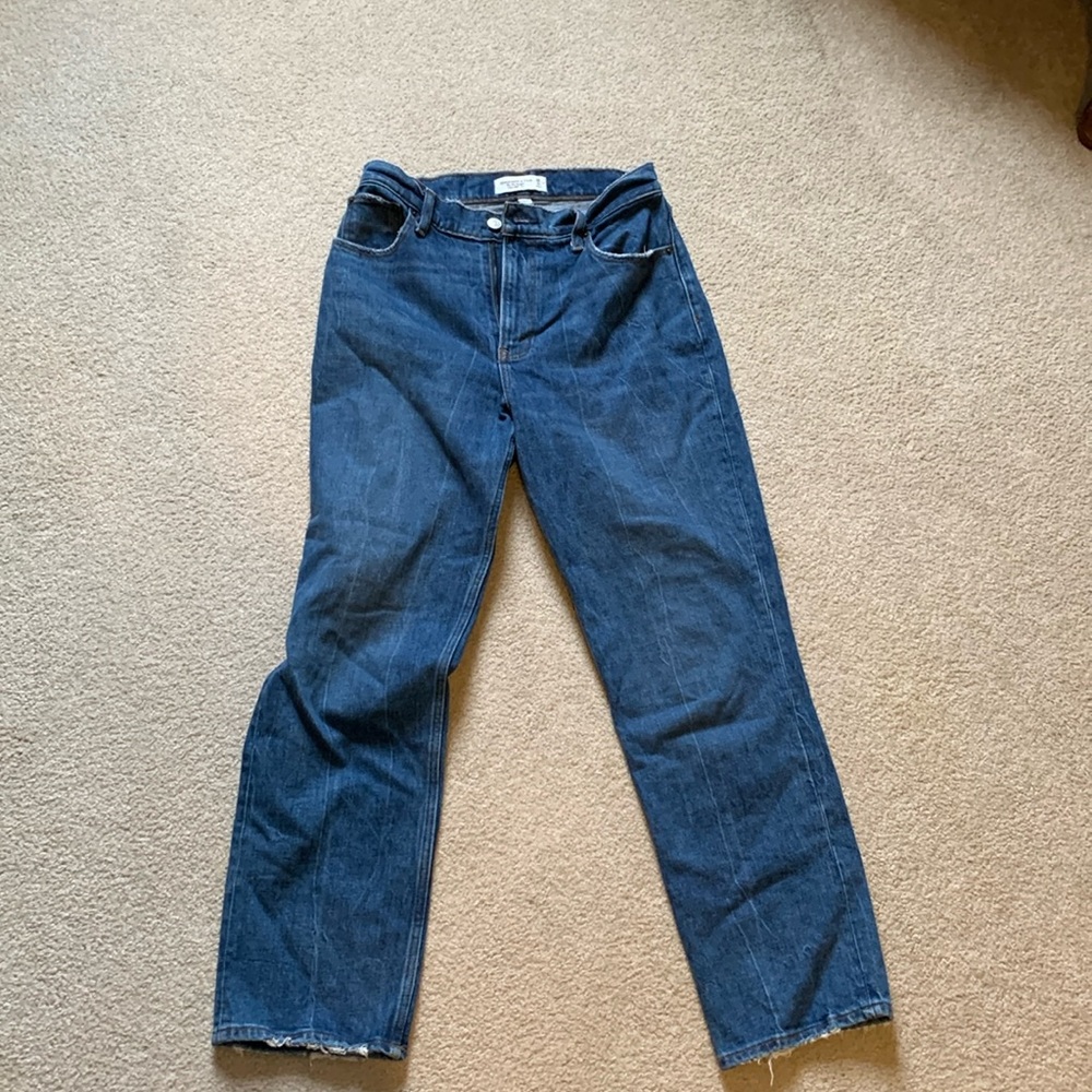 Abercrombie curve love 90’s straight ultra highrise jeans like new